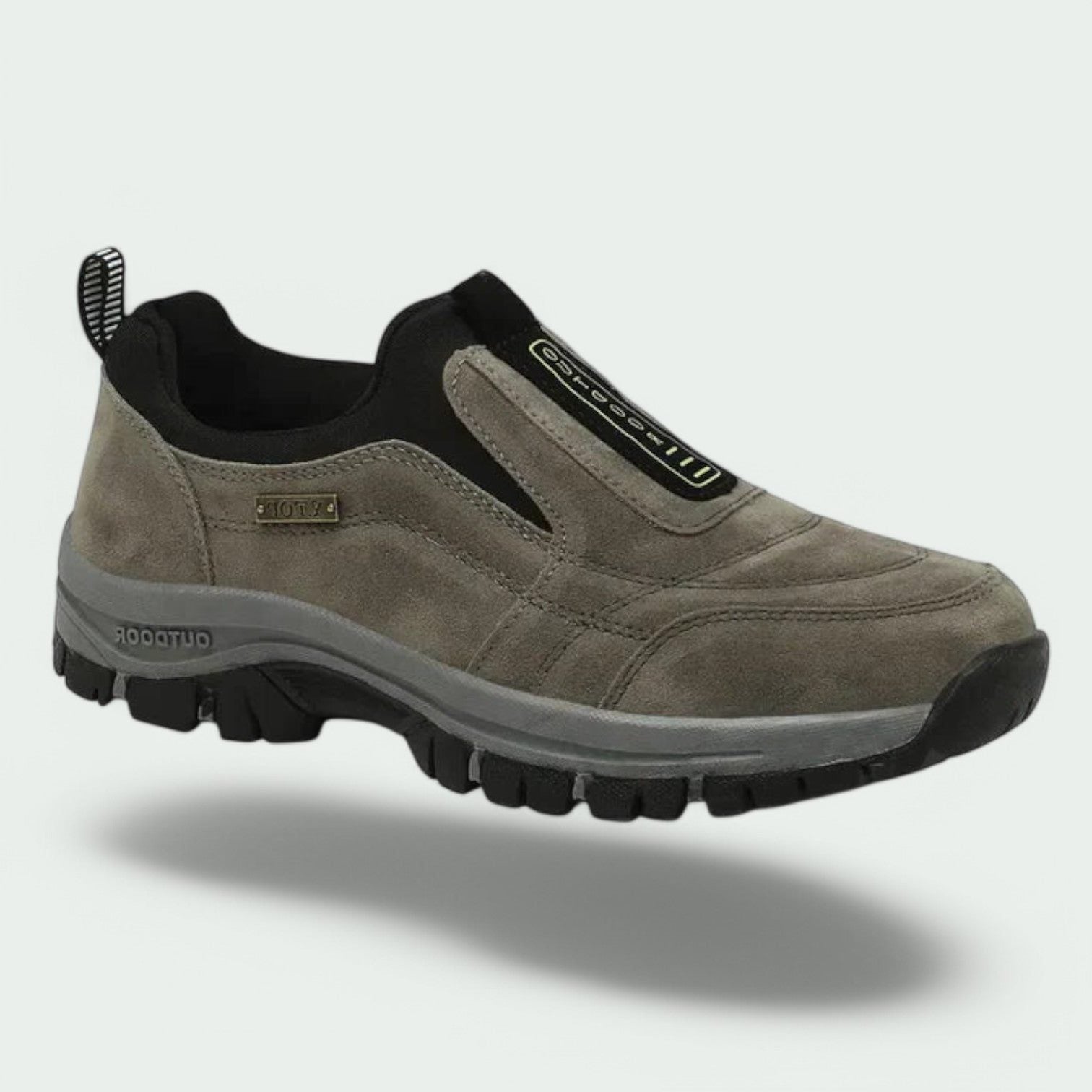 Slip-On Walking Shoes for Men - Gray/Brown