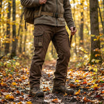 Straight Leg Cargo Trousers with Belted Waist for Men - View 2