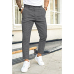 Straight Leg Cropped Trousers for Men