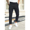 Straight Leg Cropped Trousers for Men - Black
