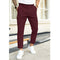 Straight Leg Cropped Trousers for Men - Red