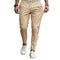 Straight Leg Drawstring Chino Trousers for Men - Khaki