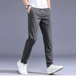 Straight Leg Drawstring Trousers for Men