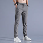 Straight Leg Drawstring Trousers for Men - Dunkelgrau