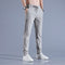 Straight Leg Drawstring Trousers for Men - Hellgrau
