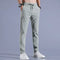 Straight Leg Drawstring Trousers for Men - Hellgrün