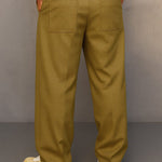 Straight Leg Drawstring Trousers for Men - View 10