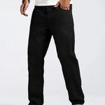 Straight Leg Jeans for Men - Black