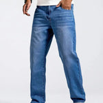 Straight Leg Jeans for Men - Blue