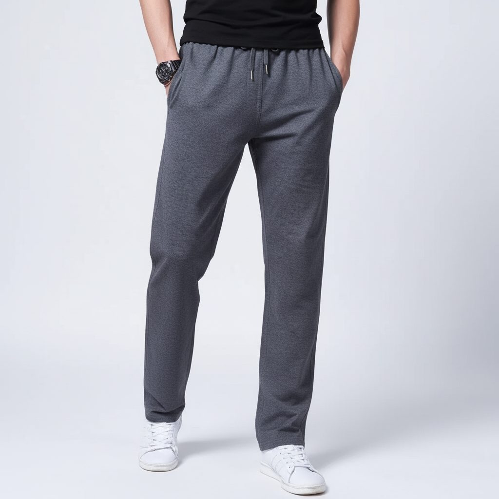 Straight Leg Jogging Trousers for Men - Dark Gray