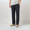 Straight Leg Linen Trousers for Men - Navy Blue