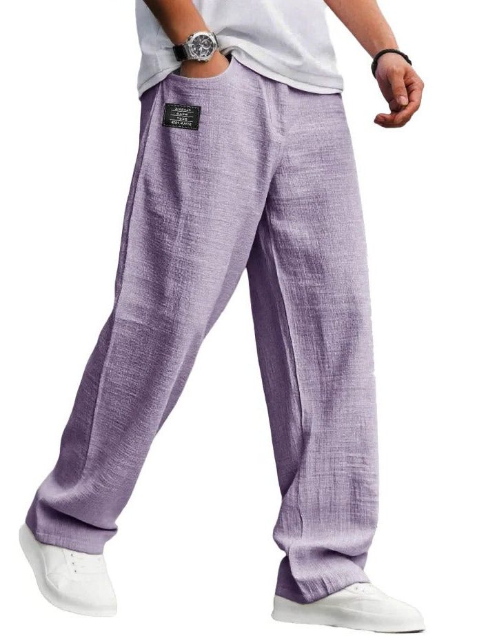 Straight Leg Trousers for Men - Purple