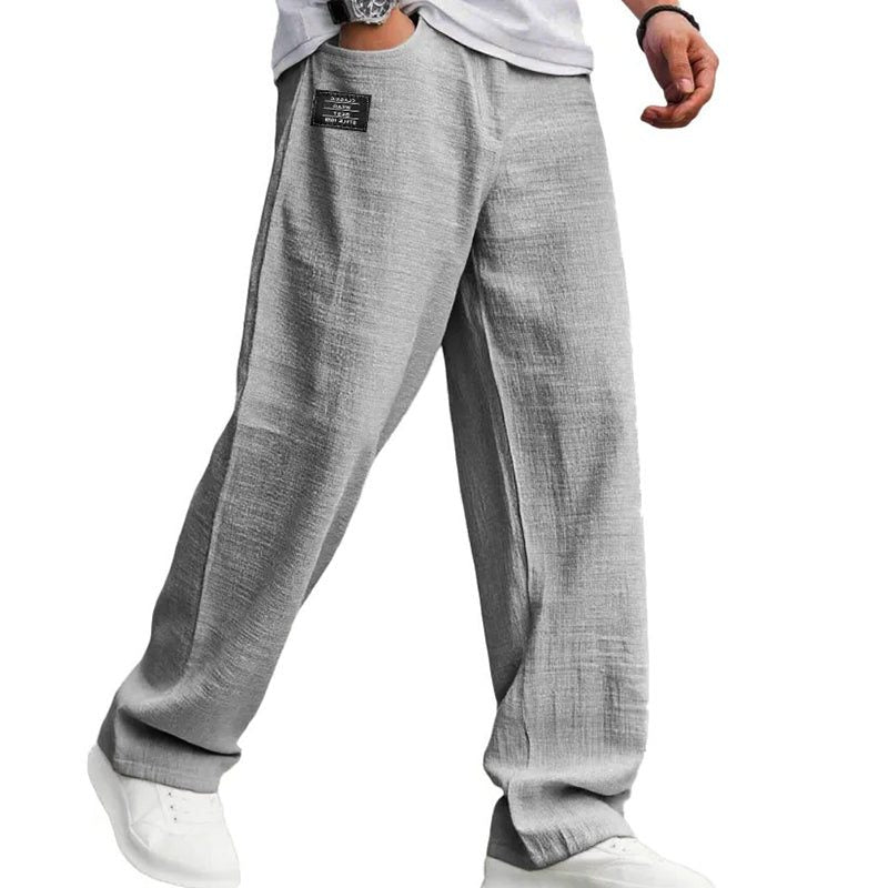 Straight Leg Trousers for Men - Grey