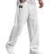 Straight Leg Trousers for Men - White