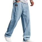 Straight Leg Trousers for Men - Light Blue