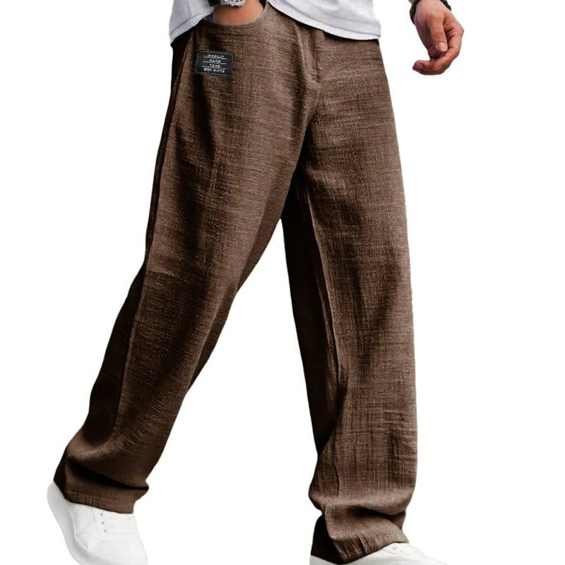 Straight Leg Trousers for Men - Brown