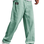 Straight Leg Trousers for Men - Light Green