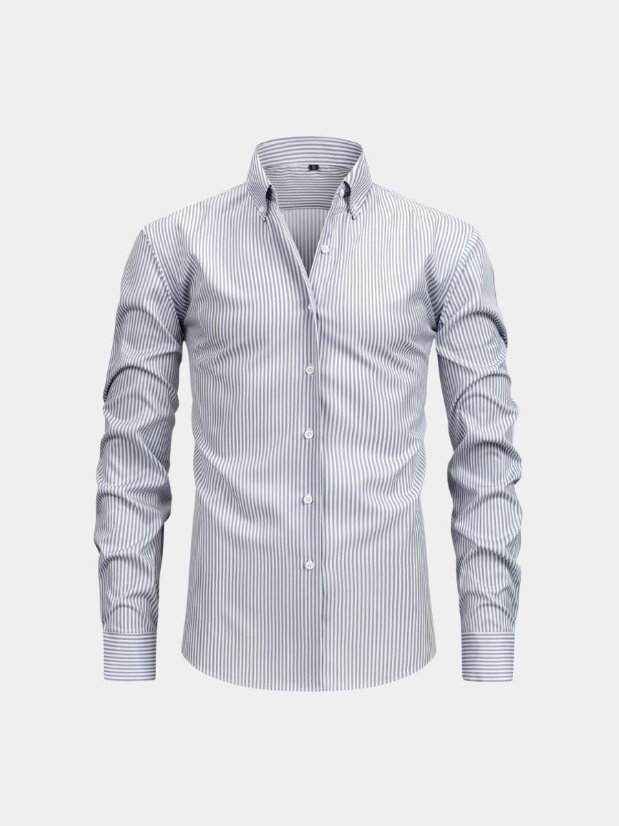 Stretch Button-Down Long Sleeve Shirt for Men