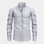 Stretch Button-Down Long Sleeve Shirt for Men