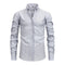 Stretch Button-Down Long Sleeve Shirt for Men - White