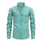 Stretch Button-Down Long Sleeve Shirt for Men - Green
