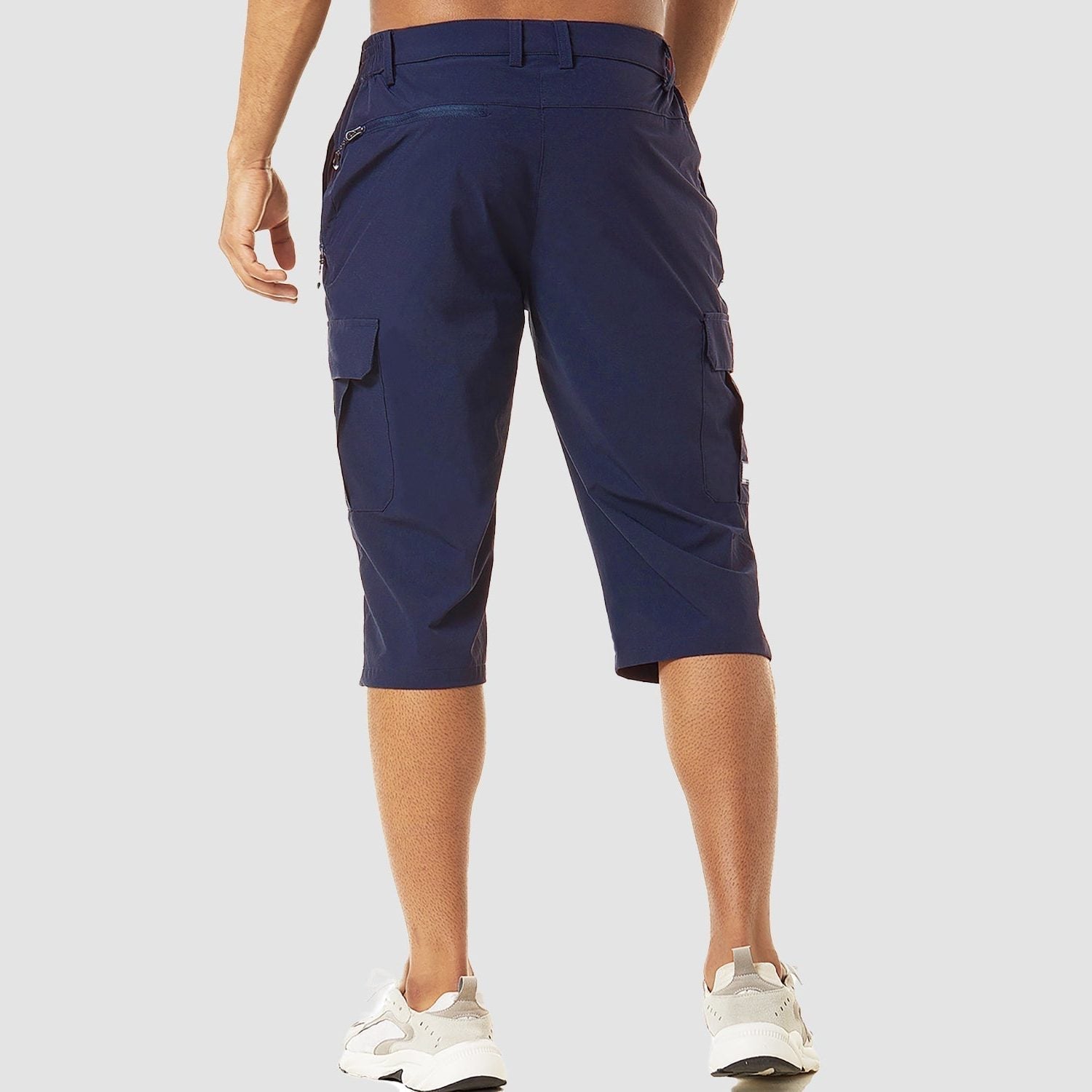 Stretch Fit Cargo Shorts with Welt Pockets for Men - View 12