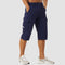 Stretch Fit Cargo Shorts with Welt Pockets for Men - Dark Purple