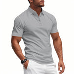 Stretch Short Sleeve Polo Shirt for Men - Grey