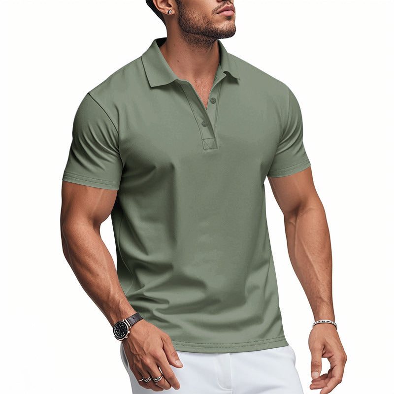 Stretch Short Sleeve Polo Shirt for Men - Green