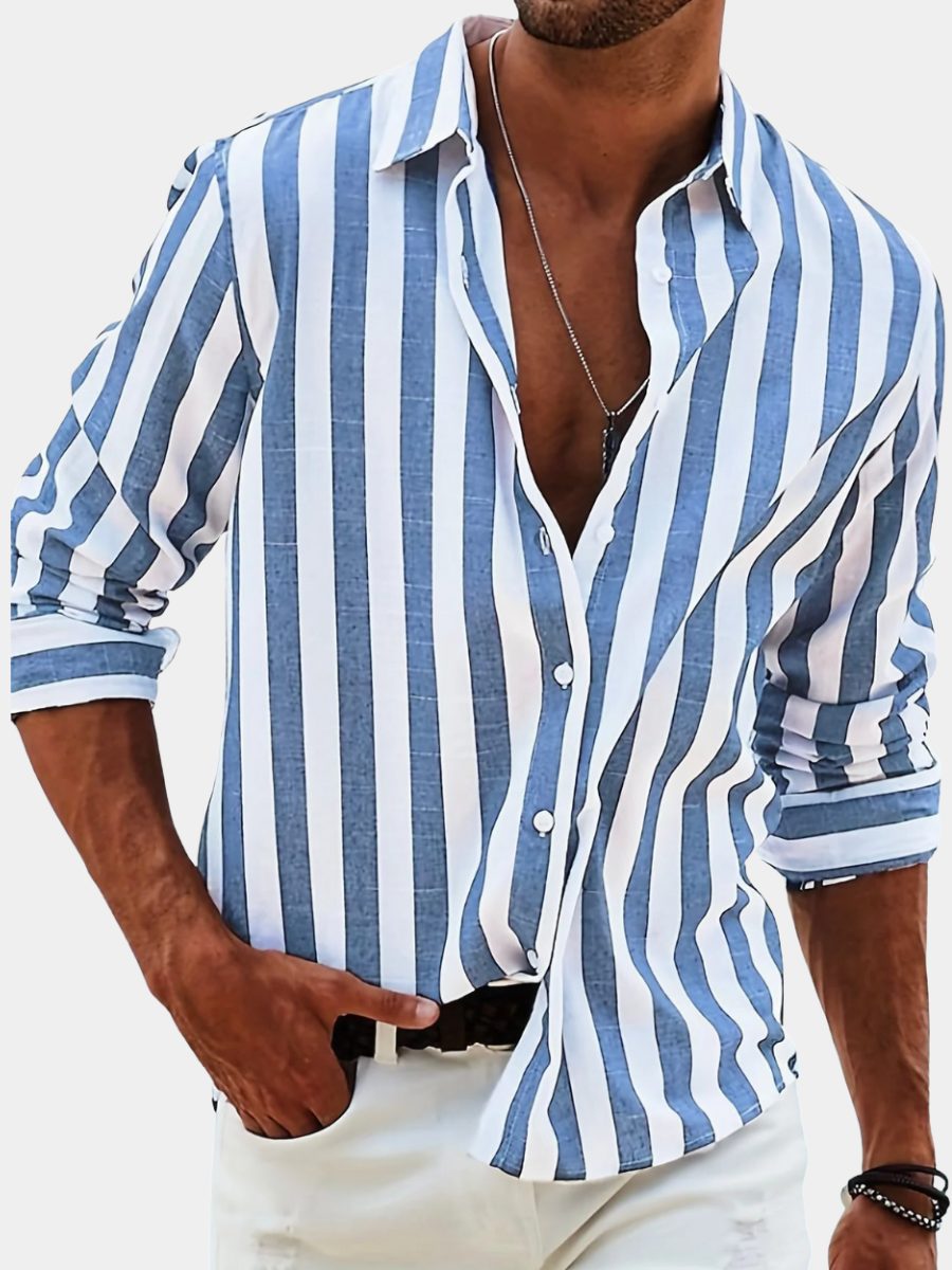 Striped Button-Down Shirt for Men