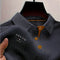 Textured Button-Down Polo Shirt for Men - Grey