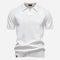 Textured Knit Polo Shirt for Men
