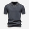 Textured Knit Polo Shirt for Men - Dark Grey