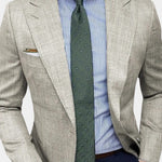 Textured Notch Lapel Blazer for Men