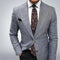 Textured Notch Lapel Blazer for Men - Dark Grey