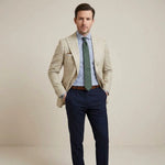 Textured Notch Lapel Blazer for Men - View 3