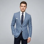 Textured Notch Lapel Blazer for Men - View 5