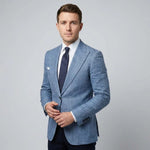 Textured Notch Lapel Blazer for Men - View 6