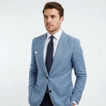 Textured Notch Lapel Blazer for Men - View 7