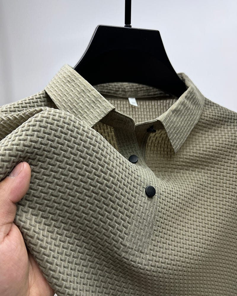 Textured Polo Shirt for Men - Beige
