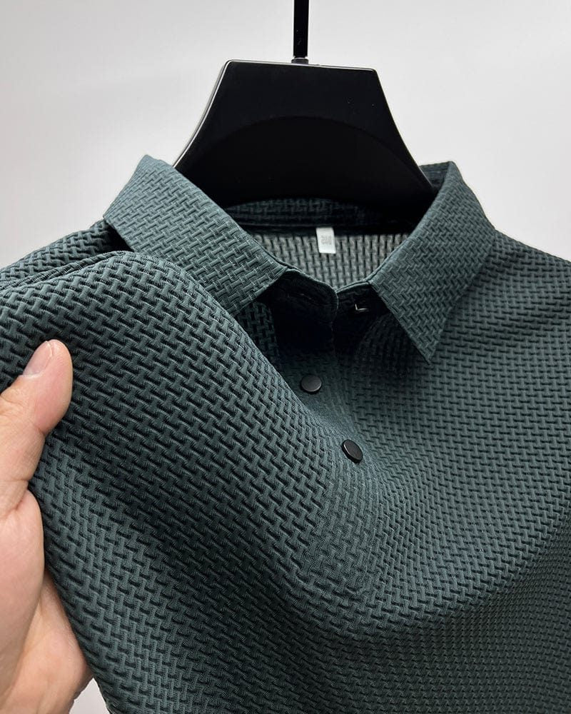 Textured Polo Shirt for Men - Dark Green