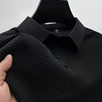 Textured Polo Shirt for Men - Black