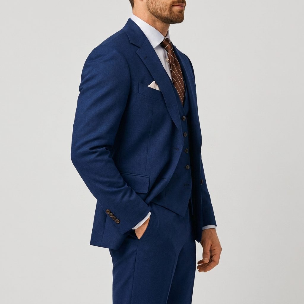 Three-Piece Double-Breasted Blazer Set for Men - View 10