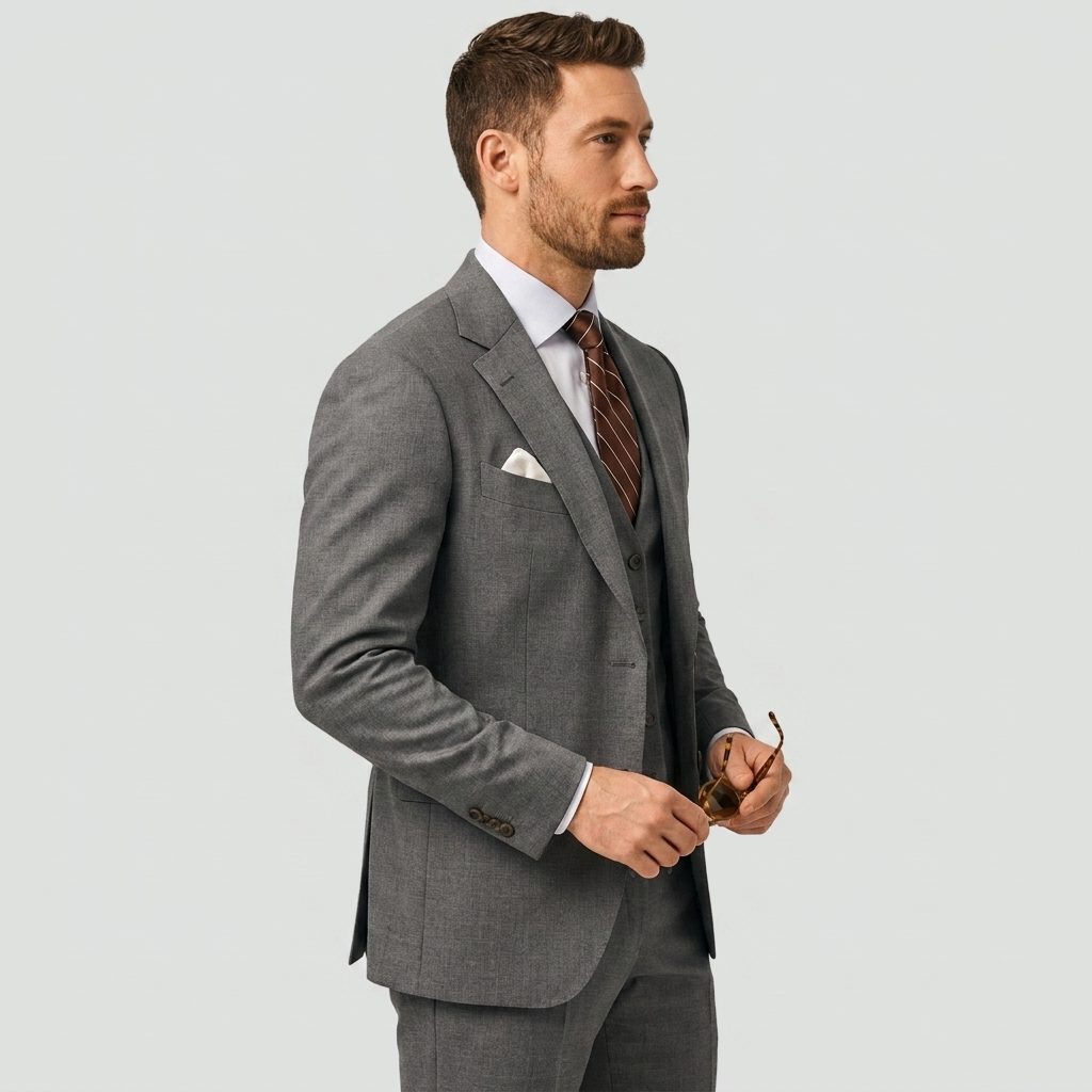Three-Piece Double-Breasted Blazer Set for Men - View 14