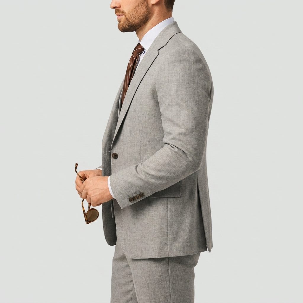 Three-Piece Double-Breasted Blazer Set for Men - View 16