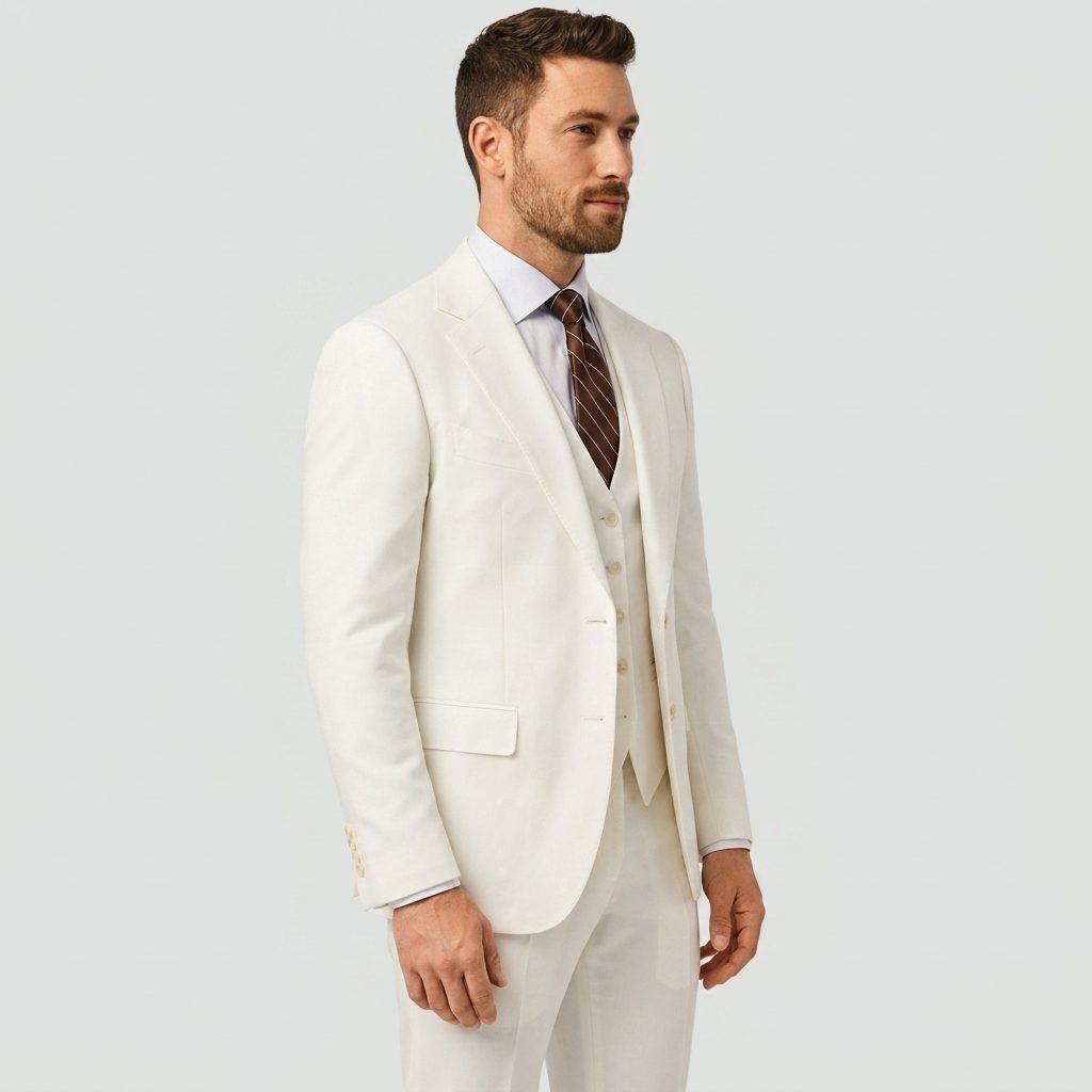 Three-Piece Double-Breasted Blazer Set for Men - View 18