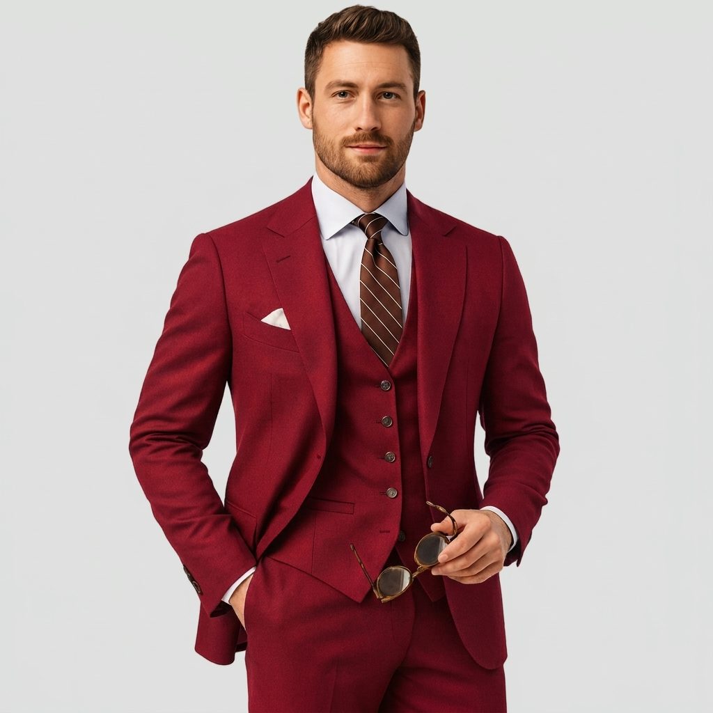 Three-Piece Double-Breasted Blazer Set for Men - View 19