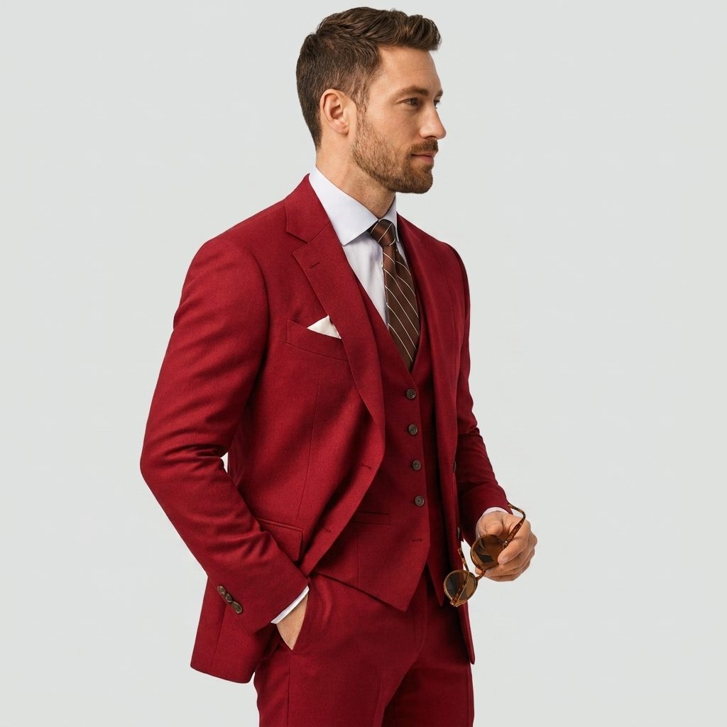 Three-Piece Double-Breasted Blazer Set for Men - View 20