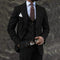 Three-Piece Double-Breasted Blazer Set for Men - Black