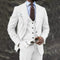 Three-Piece Double-Breasted Blazer Set for Men - White